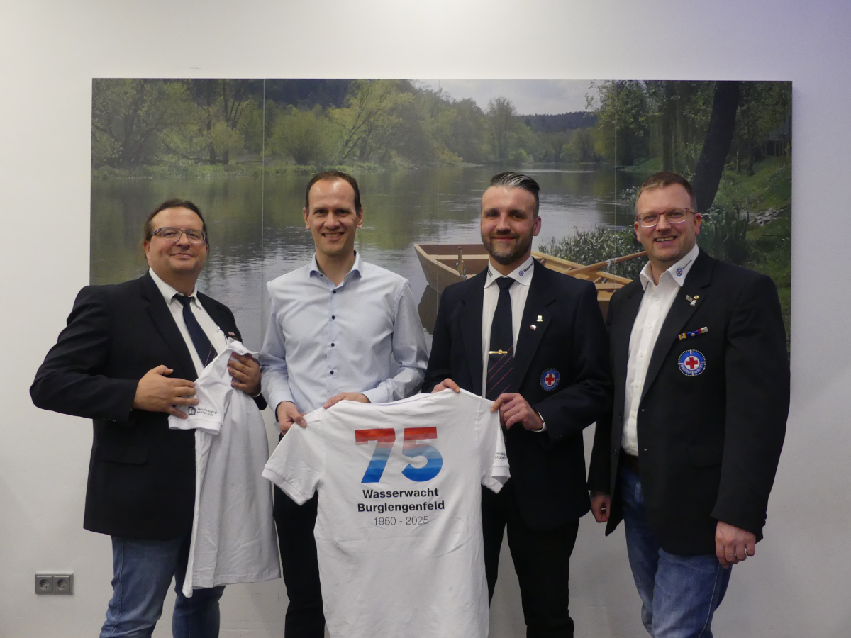 Philip Wolf, Bernhard Reindl (Werkleiter Heidelberger Materials), Christian Jobst, Mathias Reichenbach(v.l.n.r)